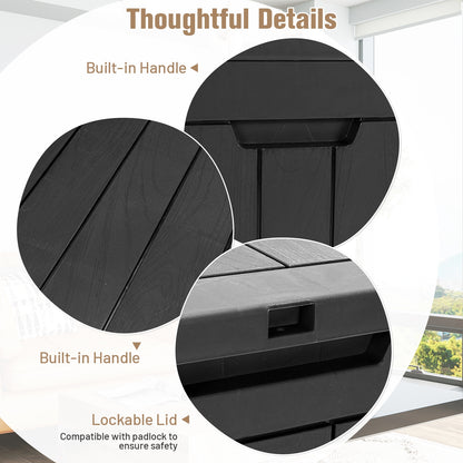 30 Gallon Deck Box, Storage Seating Container, Black Sheds & Outdoor Storage at Gallery Canada