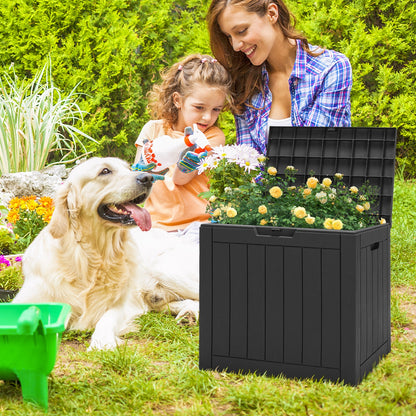 30 Gallon Deck Box, Storage Seating Container, Black Sheds & Outdoor Storage at Gallery Canada