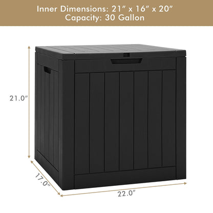 30 Gallon Deck Box, Storage Seating Container, Black Sheds & Outdoor Storage at Gallery Canada
