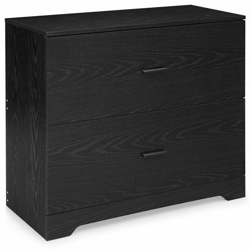 2-Drawer Lateral File Cabinet, Black