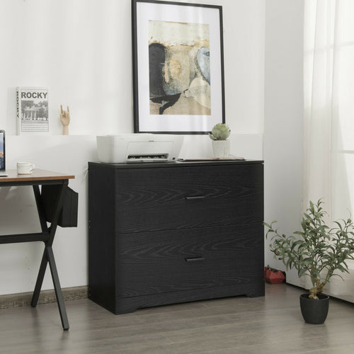 2-Drawer Lateral File Cabinet, Black