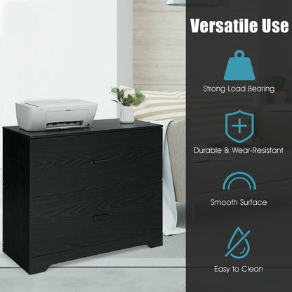 2-Drawer Lateral File Cabinet, Black File Cabinets at Gallery Canada