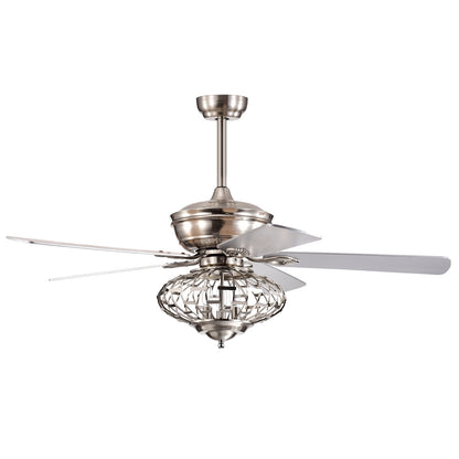 52 Inches Ceiling Fan, Wooden Blades, Remote Control, Silver Ceiling Fans at Gallery Canada