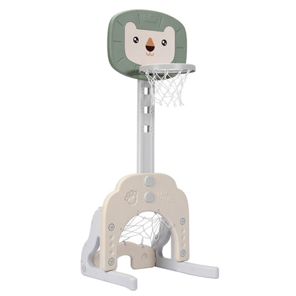 3-in-1 Adjustable Kids Basketball Hoop Sports Set, Green Toy Sports at Gallery Canada