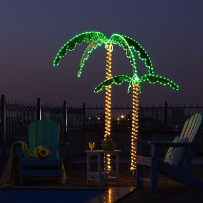 5 Feet LED Pre-lit Palm Tree Decor, Green Holiday Decor at Gallery Canada