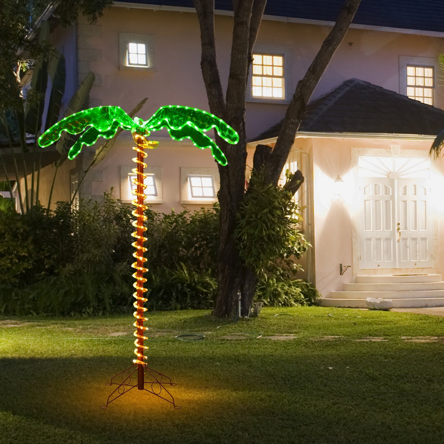 5 Feet LED Pre-lit Palm Tree Decor, Green Holiday Decor at Gallery Canada