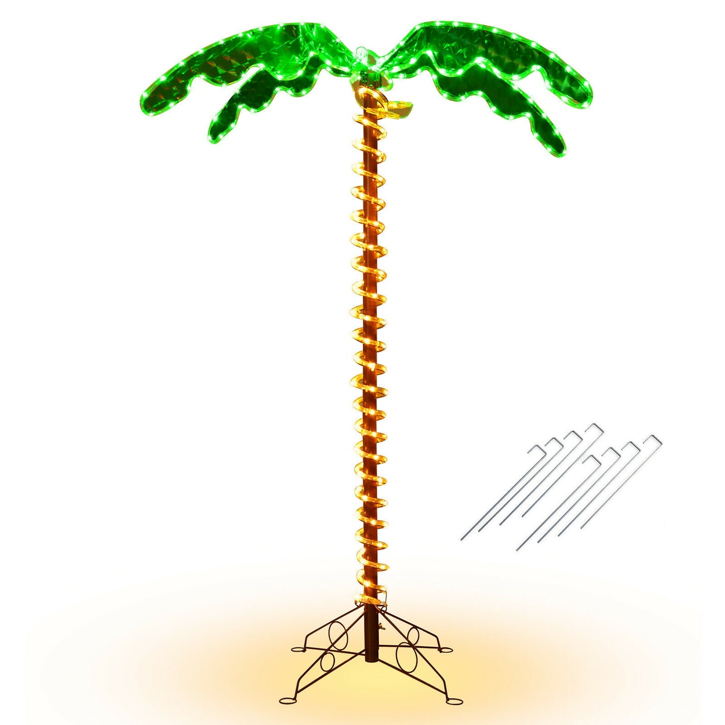 5 Feet LED Pre-lit Palm Tree Decor, Green Holiday Decor at Gallery Canada