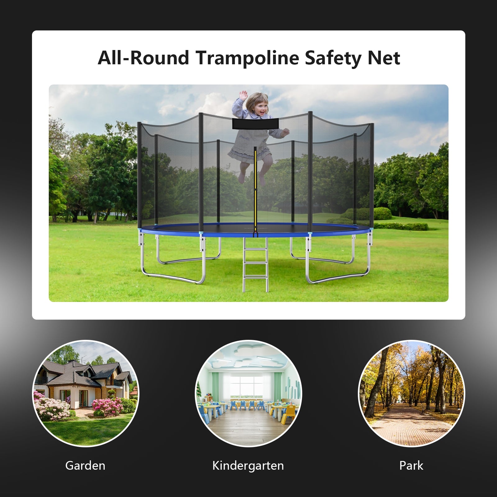 Trampoline Safety Replacement Enclosure Net, 8 ft Trampoline Accessories at Gallery Canada
