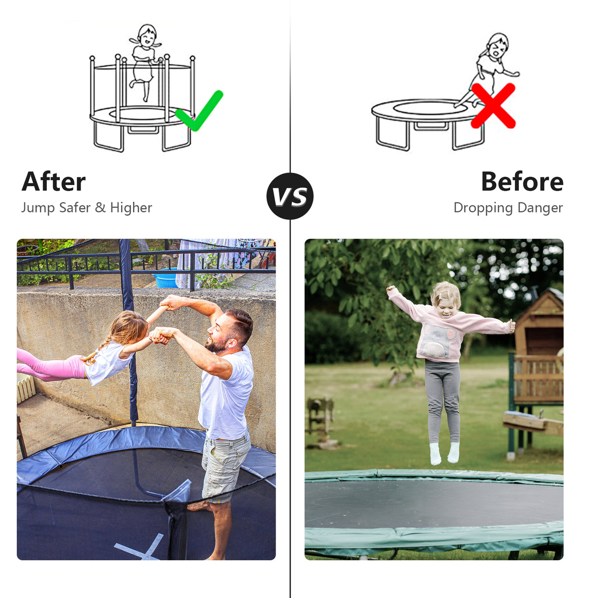 Trampoline Safety Replacement Enclosure Net, 8 ft Trampoline Accessories at Gallery Canada