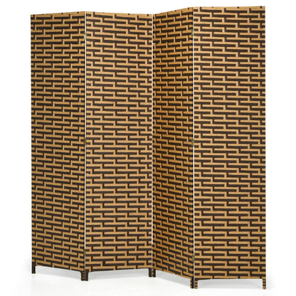 4 Panel Folding Privacy Partition, Room Divider, Rustproof Hinge, Yellow Room Dividers at Gallery Canada