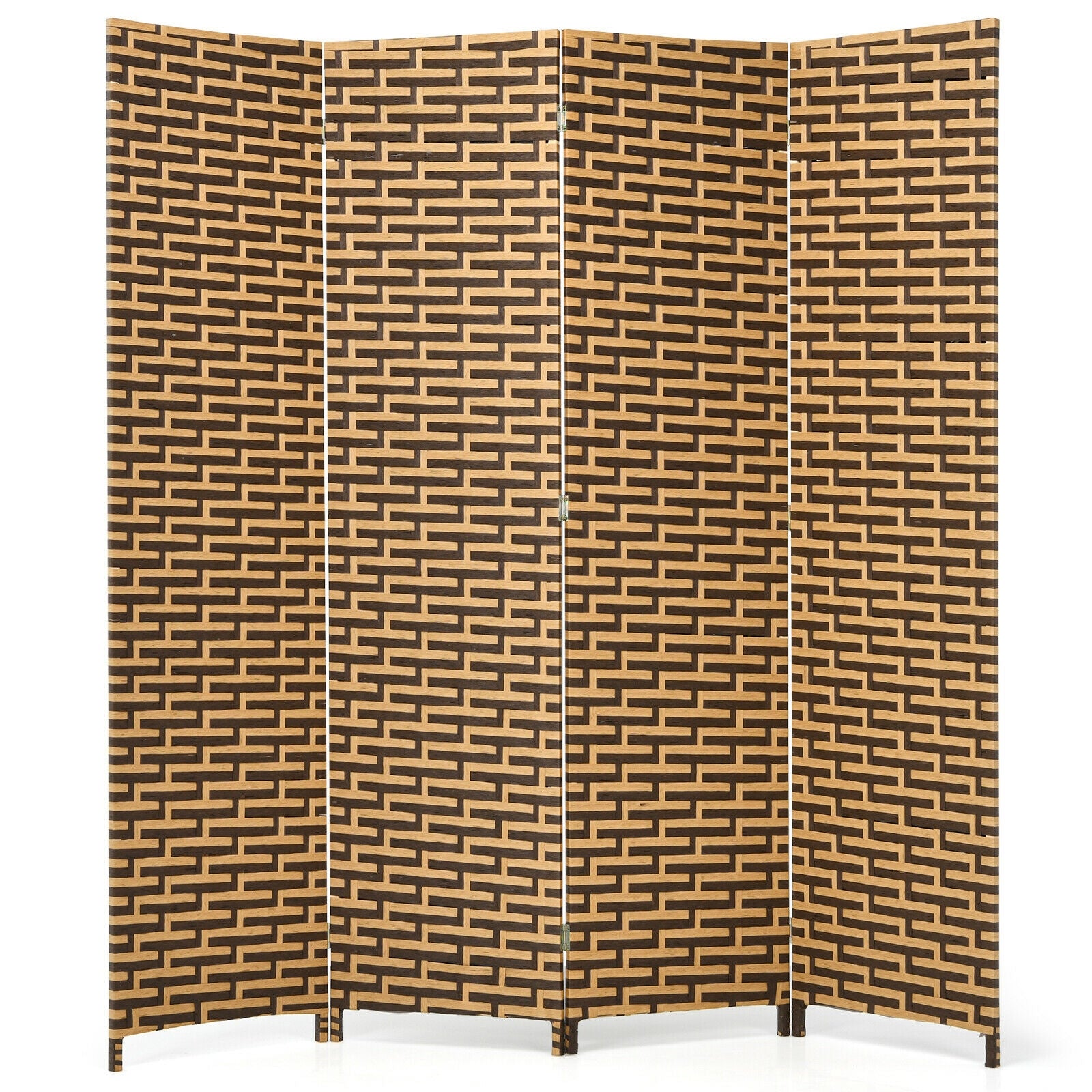 4 Panel Folding Privacy Partition, Room Divider, Rustproof Hinge, Yellow Room Dividers at Gallery Canada