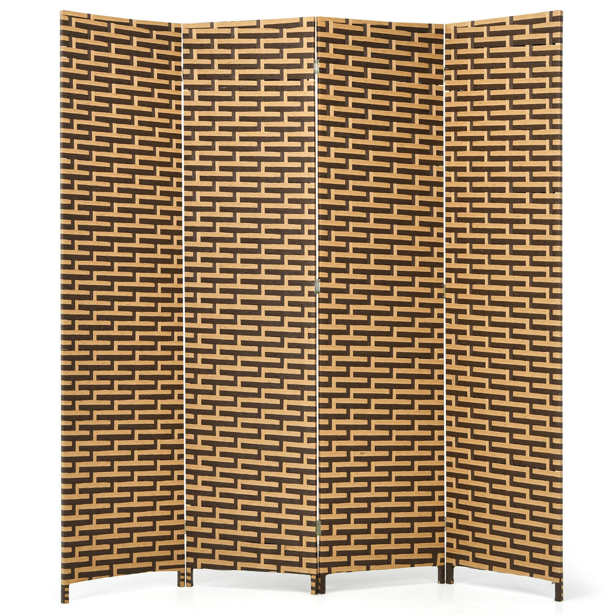 4 Panel Folding Privacy Partition, Room Divider, Rustproof Hinge, Yellow Room Dividers at Gallery Canada