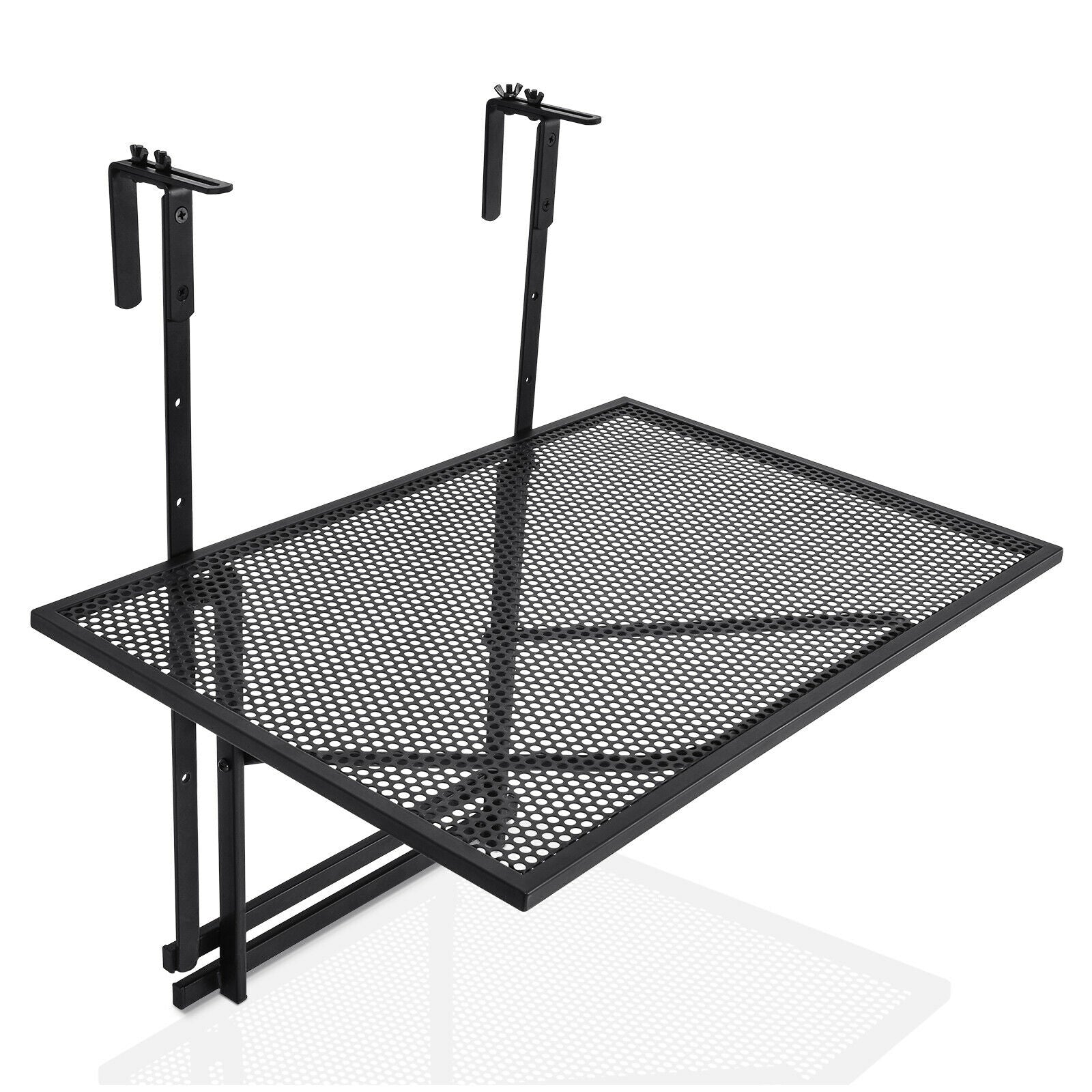 Folding Table With 5-Level Adjustable Heights, Black Patio Tables at Gallery Canada