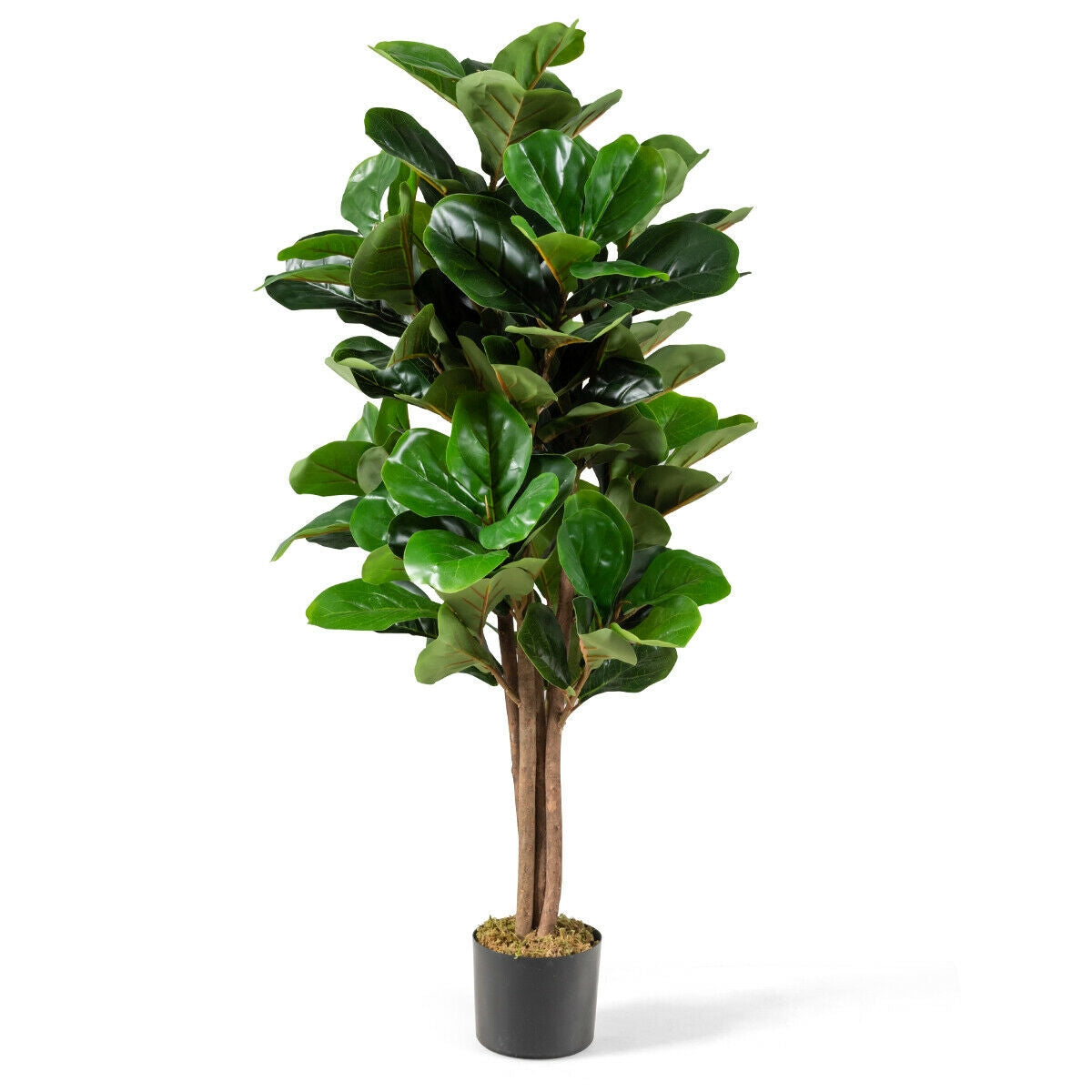 4 Feet Artificial Fiddle Leaf Fig Tree, Green Faux Plants Green at Gallery Canada