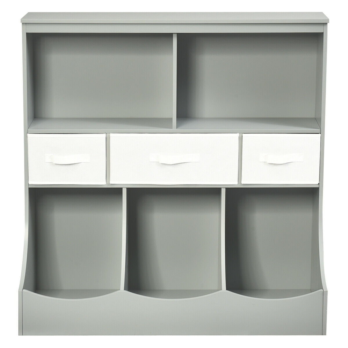 Freestanding Combo Cubby Bin Storage Organizer, 3 Baskets, Gray Kids Storage at Gallery Canada