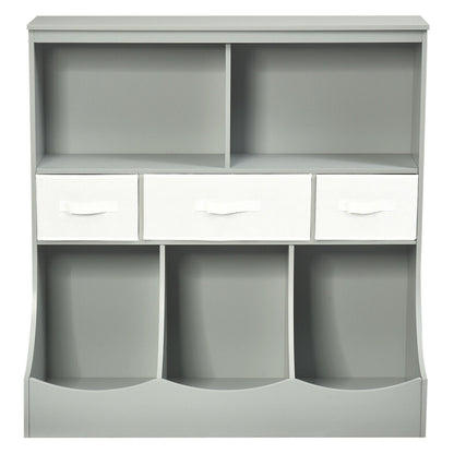 Freestanding Combo Cubby Bin Storage Organizer, 3 Baskets, Gray Kids Storage at Gallery Canada