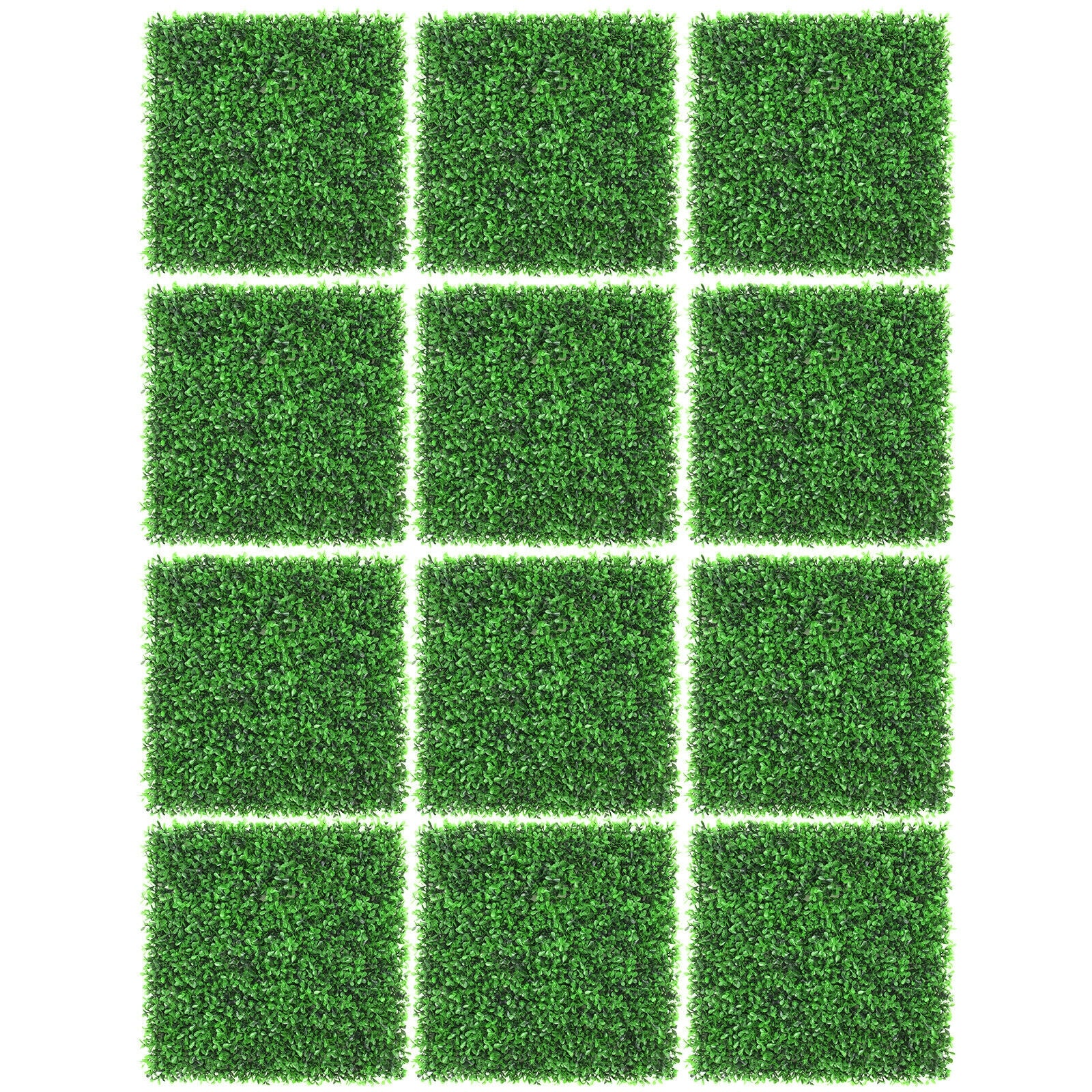 12 Pieces Artificial Peanut Leaf Hedges Panels, Green Decorative Fencing & Flooring at Gallery Canada