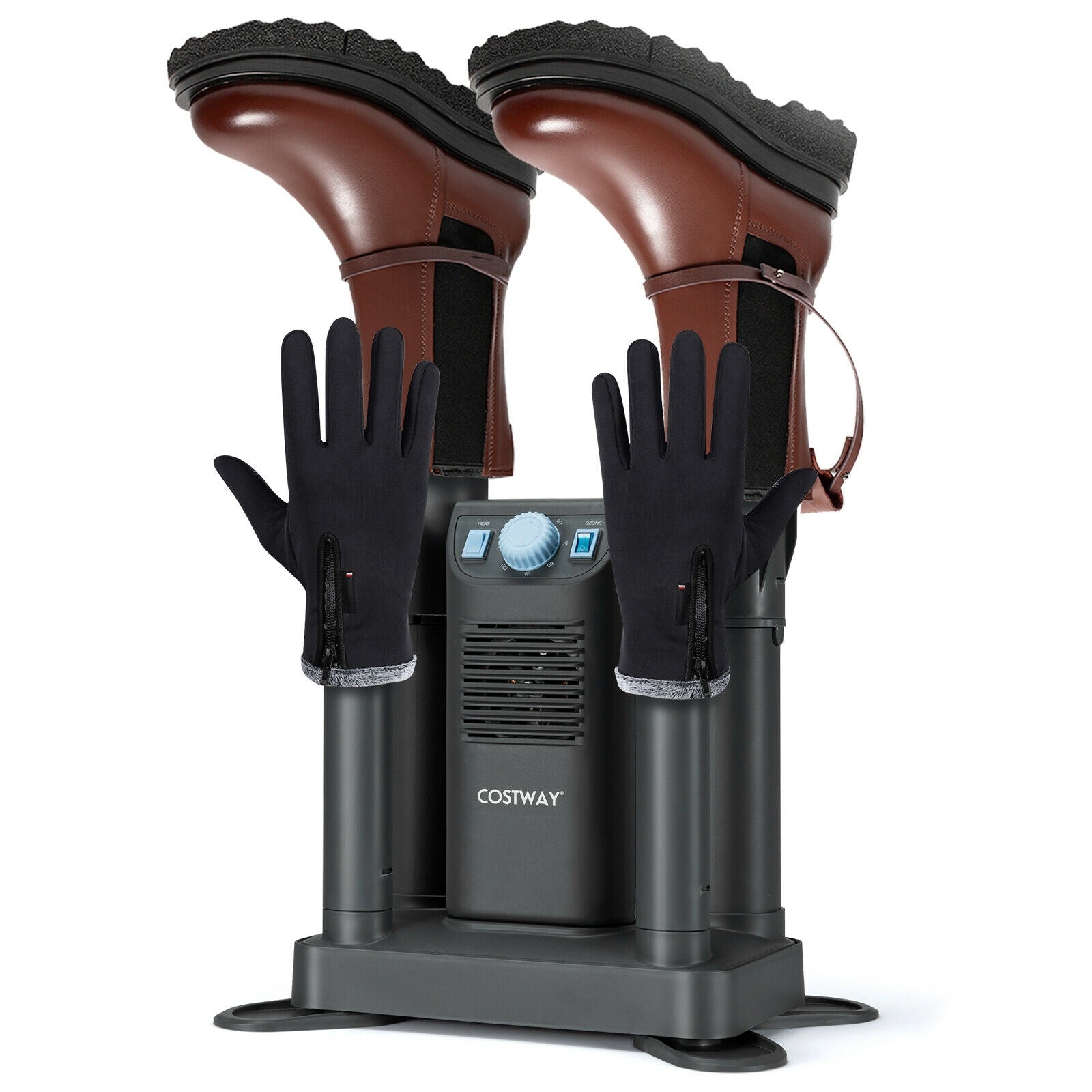 Electric Shoe Boot Dryer, 4 Shoes, 180 Mins Timer, Ozone Disinfection, Gray Dryers at Gallery Canada