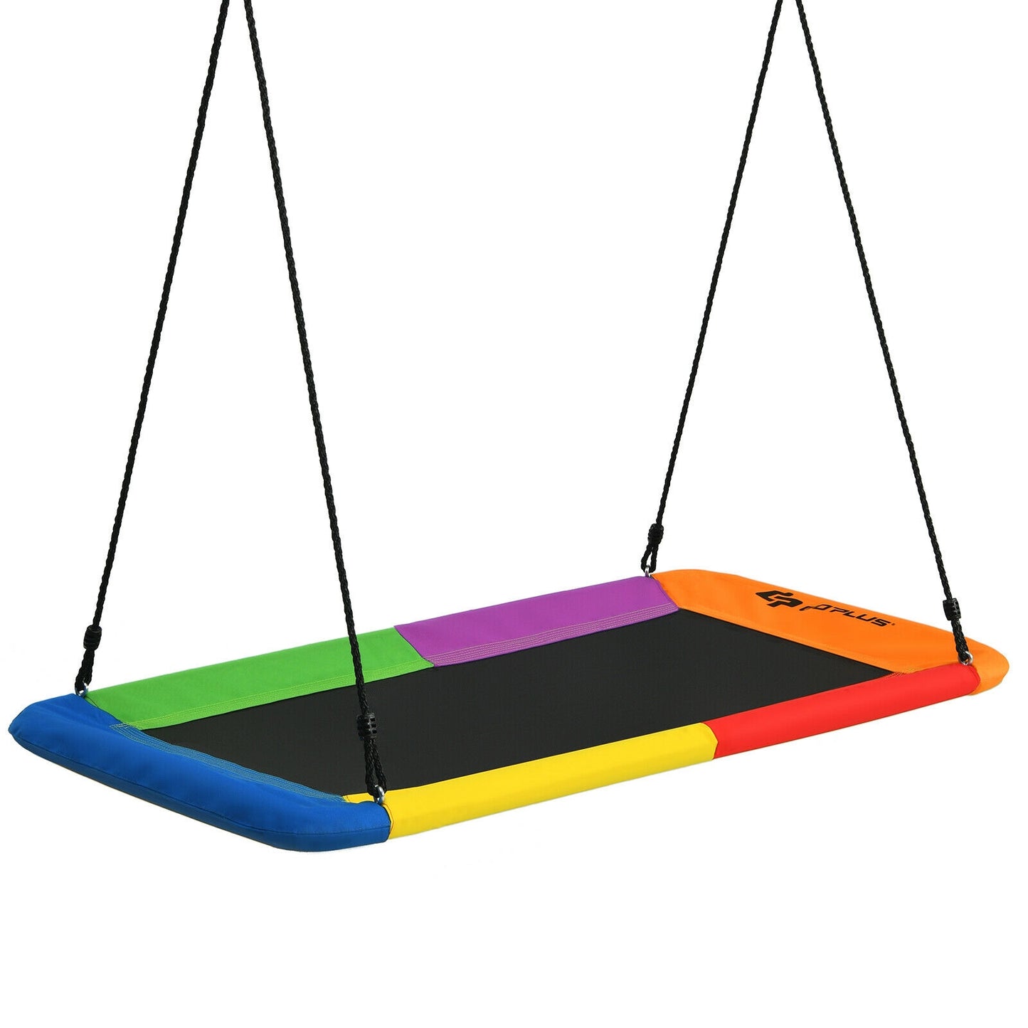 60 Inch Platform Tree Swing, 2 Hanging Straps, Multicolor Swing & Playsets Multicolor at Gallery Canada