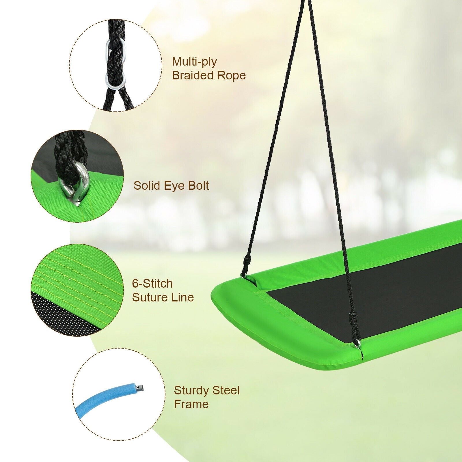 60 Inch Platform Tree Swing, Outdoor, Green Swing & Playsets at Gallery Canada