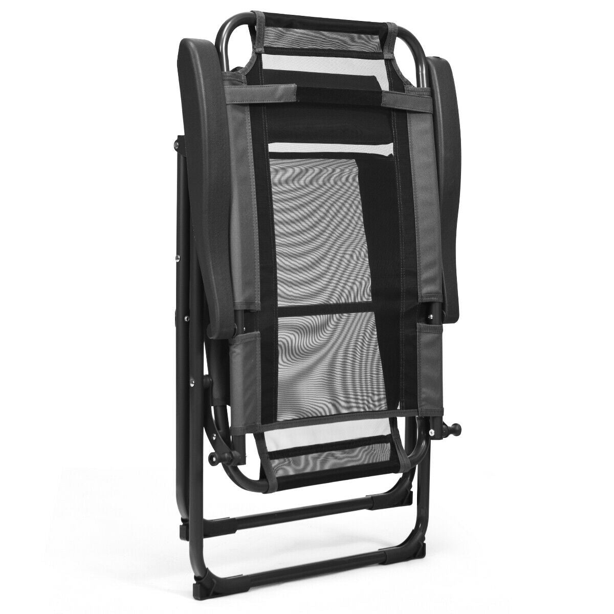 4 Adjustable Reclining Folding Chairs, Gray Patio Dining Chairs at Gallery Canada