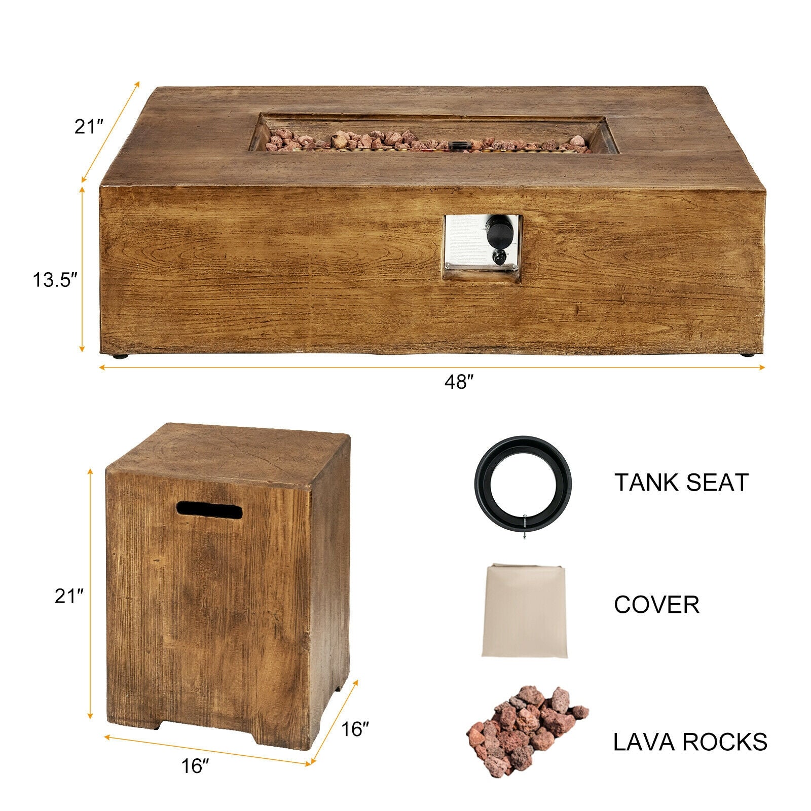 2 Piece Outdoor Propane Fire Pit Table Set Fire Pits at Gallery Canada