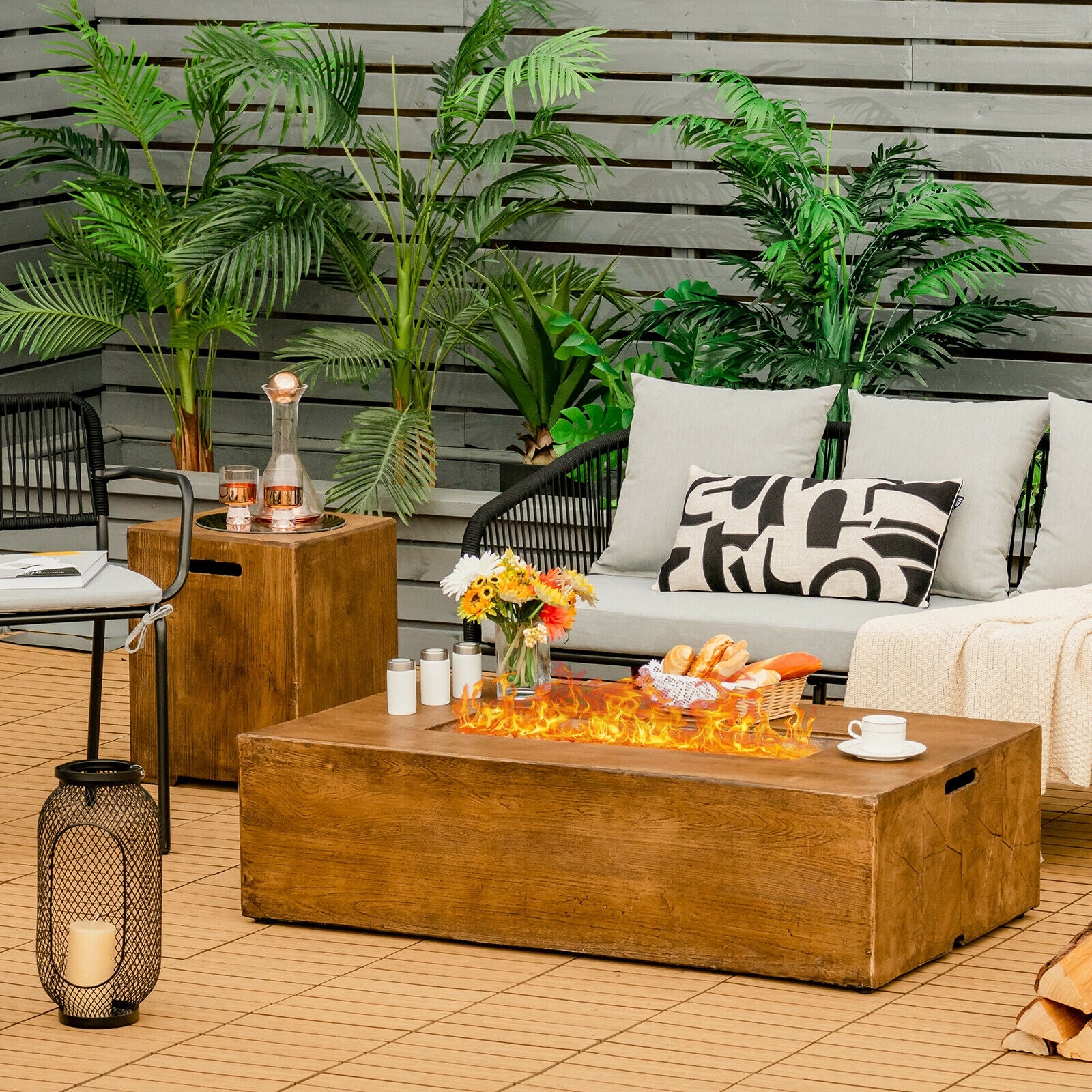 2 Piece Outdoor Propane Fire Pit Table Set Fire Pits at Gallery Canada