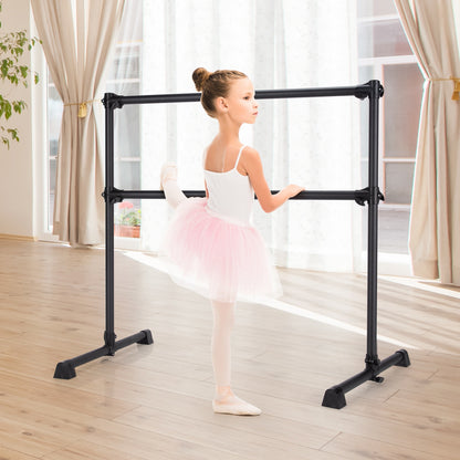 4 Feet Portable Double Freestanding Barre, Black Yoga Accessories at Gallery Canada