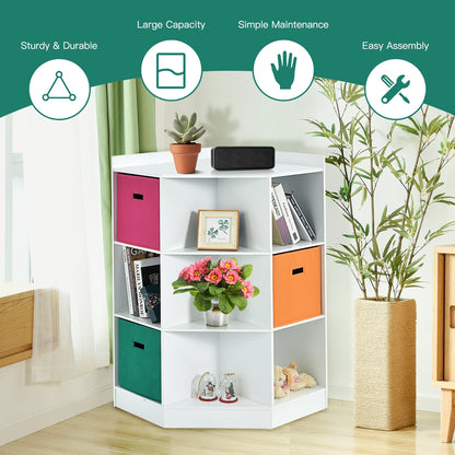 3-Tier 9-Cubby Kids Storage Shelf, White Kids Storage at Gallery Canada