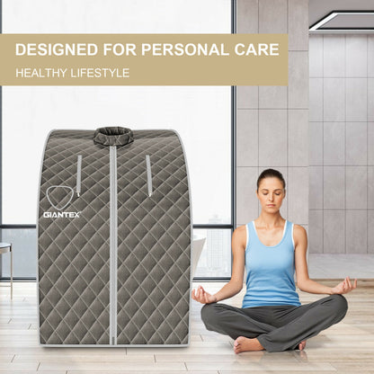 Portable Steam Sauna Spa, 3L Blast-Proof Steamer Chair, Gray Spa & Salon at Gallery Canada