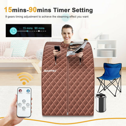 Portable Steam Sauna Spa, 3L Blast-Proof Steamer Chair, Coffee Spa & Salon at Gallery Canada