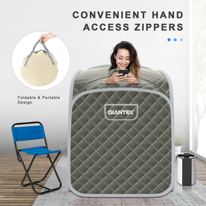 Portable Steam Sauna Spa With Steamer Chair, Gray Spa & Salon at Gallery Canada