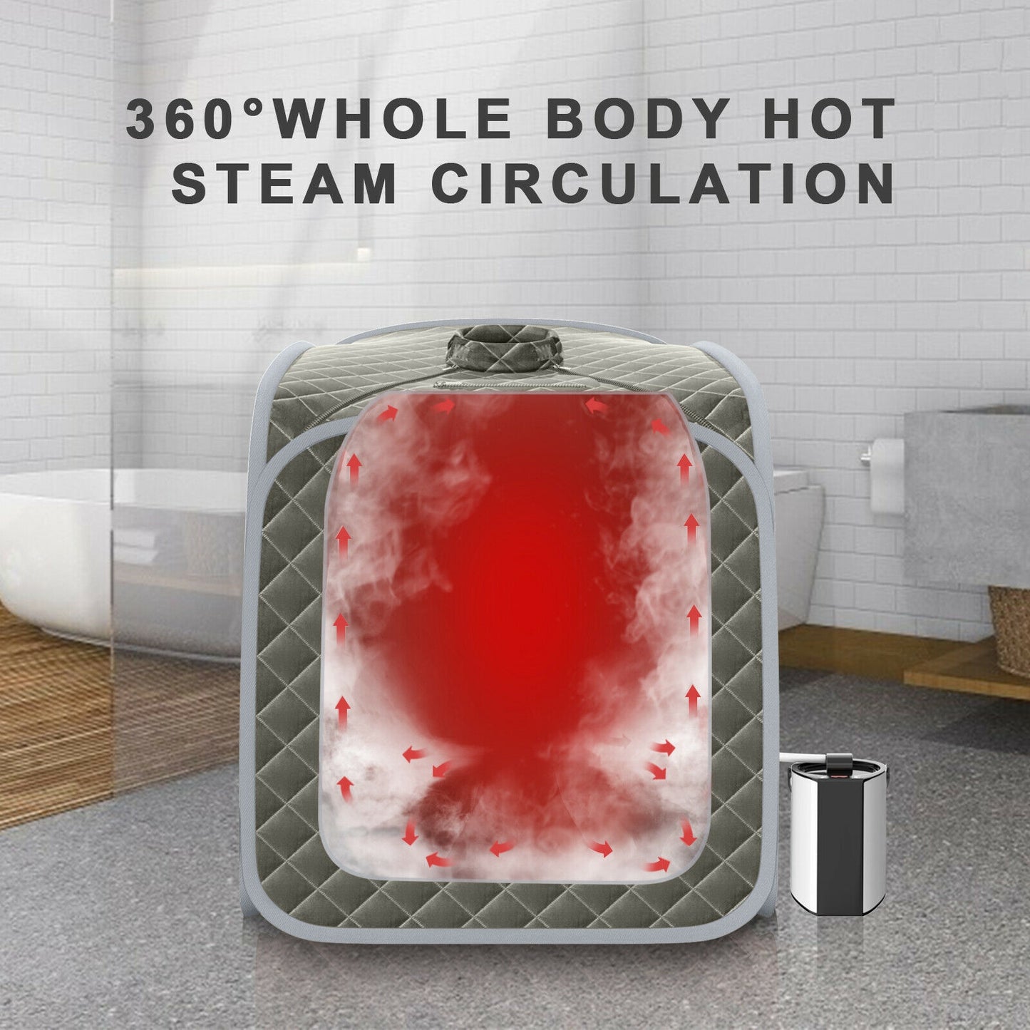 Portable Steam Sauna Spa With Steamer Chair, Gray Spa & Salon at Gallery Canada