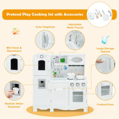 Kids Kitchen Pretend Play Cookware Set, White Play Kitchen Sets at Gallery Canada