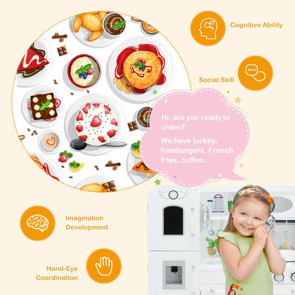 Kids Kitchen Pretend Play Cookware Set, White Play Kitchen Sets at Gallery Canada