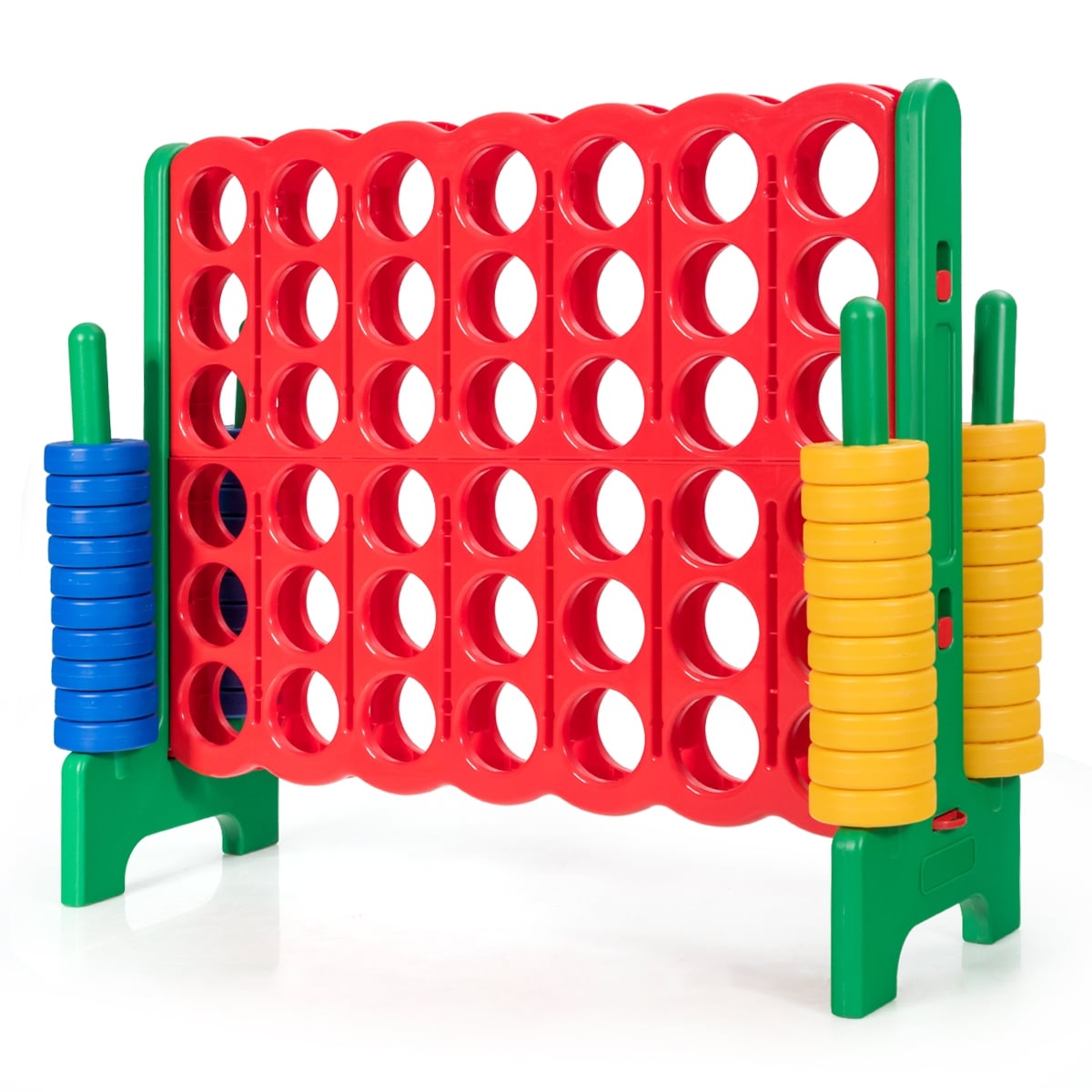 Jumbo 4-To-Score Giant Game Set, 42 Jumbo Rings, Quick-Release Slider, Green Lawn Games Green at Gallery Canada