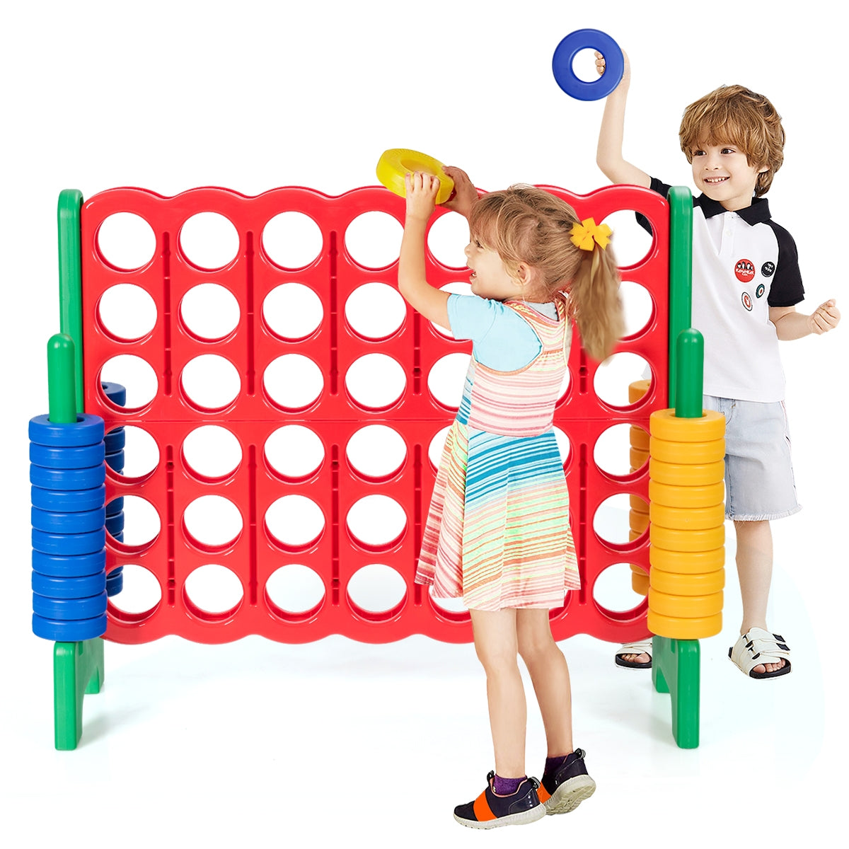 Jumbo 4-To-Score Giant Game Set, 42 Jumbo Rings, Quick-Release Slider, Green Lawn Games at Gallery Canada