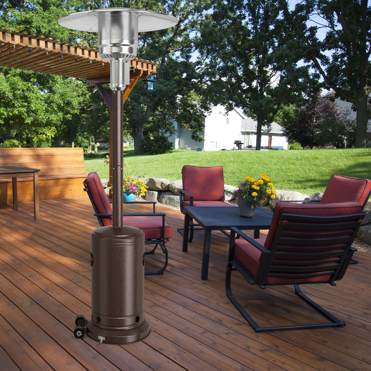 48000 BTU Stainless Steel Patio Heater, Bronze Patio Heaters at Gallery Canada