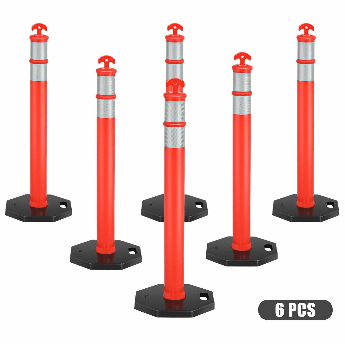 45 Inch Traffic Delineator Post Cone, 6 Pack, Orange Decorative Accessories Orange at Gallery Canada
