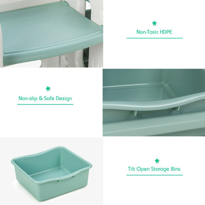 Kids Toy Storage Organizer With Bins, Multi-Layer Shelf, Green Kids Storage at Gallery Canada