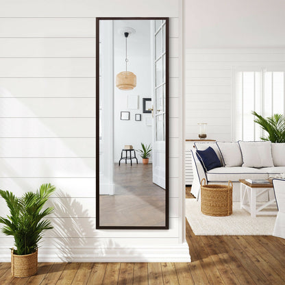 Full Length Metal Door Mirror, Adjustable Hook, Brown Wall Mirrors at Gallery Canada