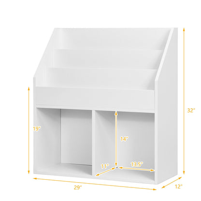 Kids Wooden Bookshelf, Toy Storage Cabinet, White Kids Storage at Gallery Canada