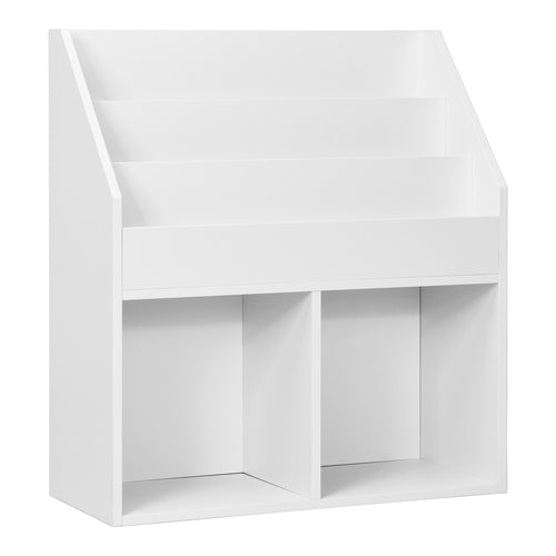 Kids Wooden Bookshelf, Toy Storage Cabinet, White