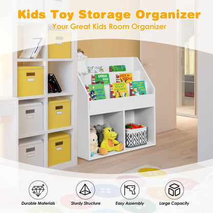 Kids Wooden Bookshelf, Toy Storage Cabinet, White Kids Storage at Gallery Canada
