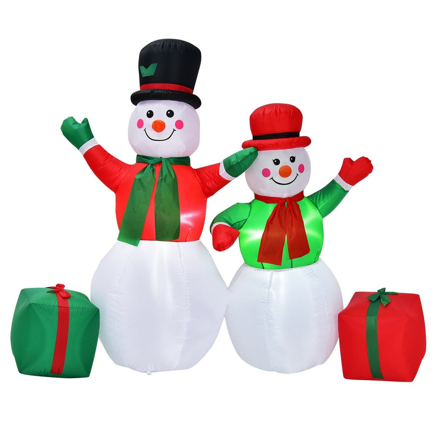 6 Feet Inflatable Snowmen Christmas Decoration, White Christmas Inflatables White at Gallery Canada