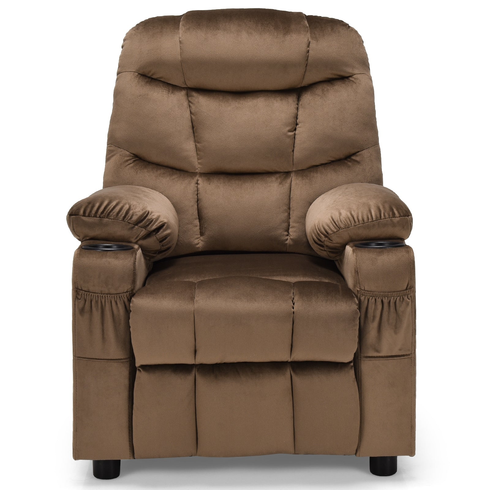 Kids Recliner Chair, Cup Holder, Footrest, Brown Kids Chairs & Seating at Gallery Canada