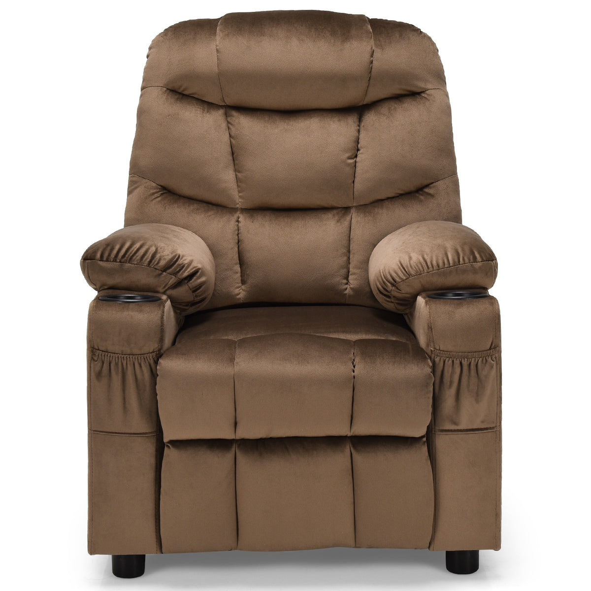 Kids Recliner Chair, Cup Holder, Footrest, Brown Kids Chairs & Seating at Gallery Canada