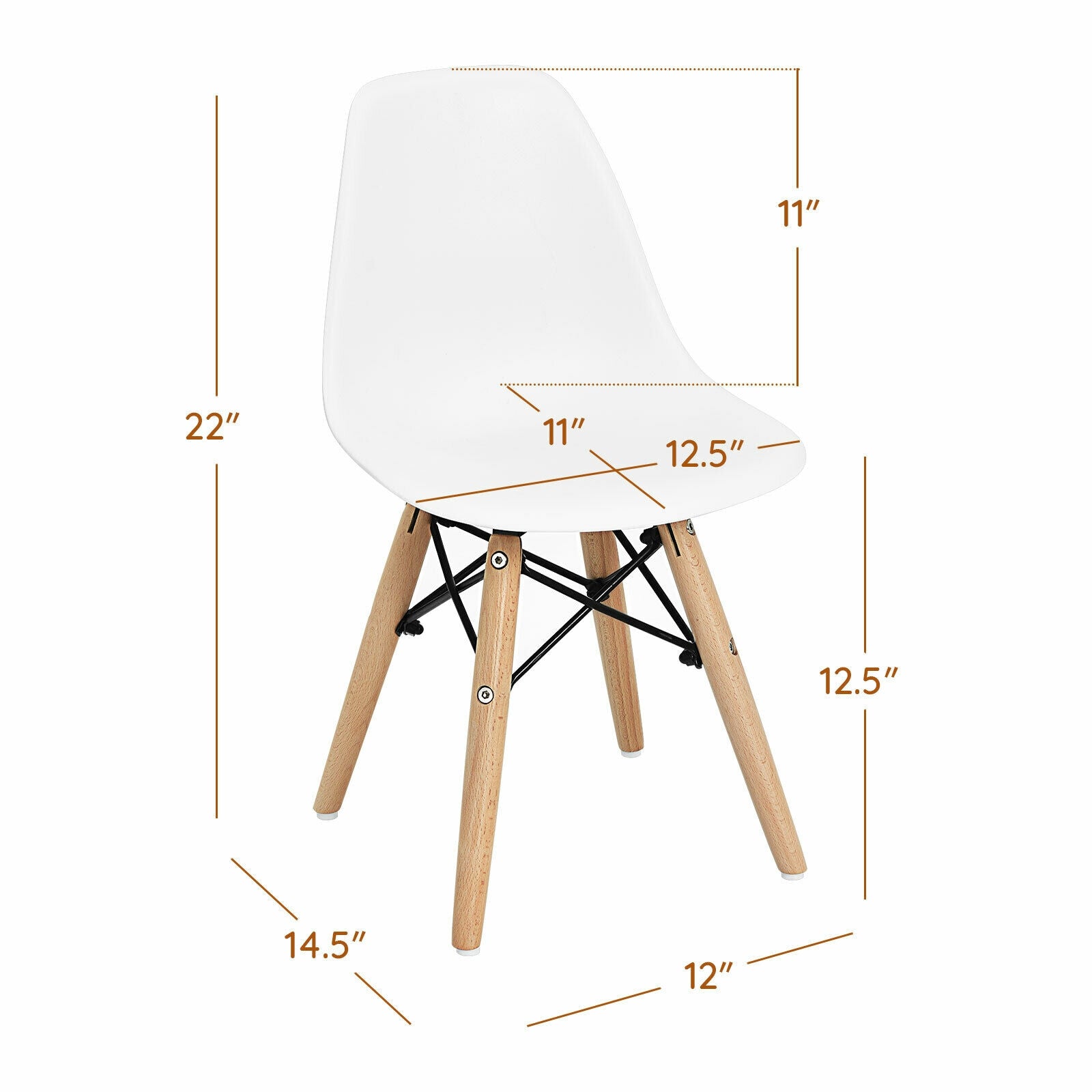 Medieval Style Children Chair Set, 4 Pieces, Wood Legs, White Kids Chairs & Seating at Gallery Canada