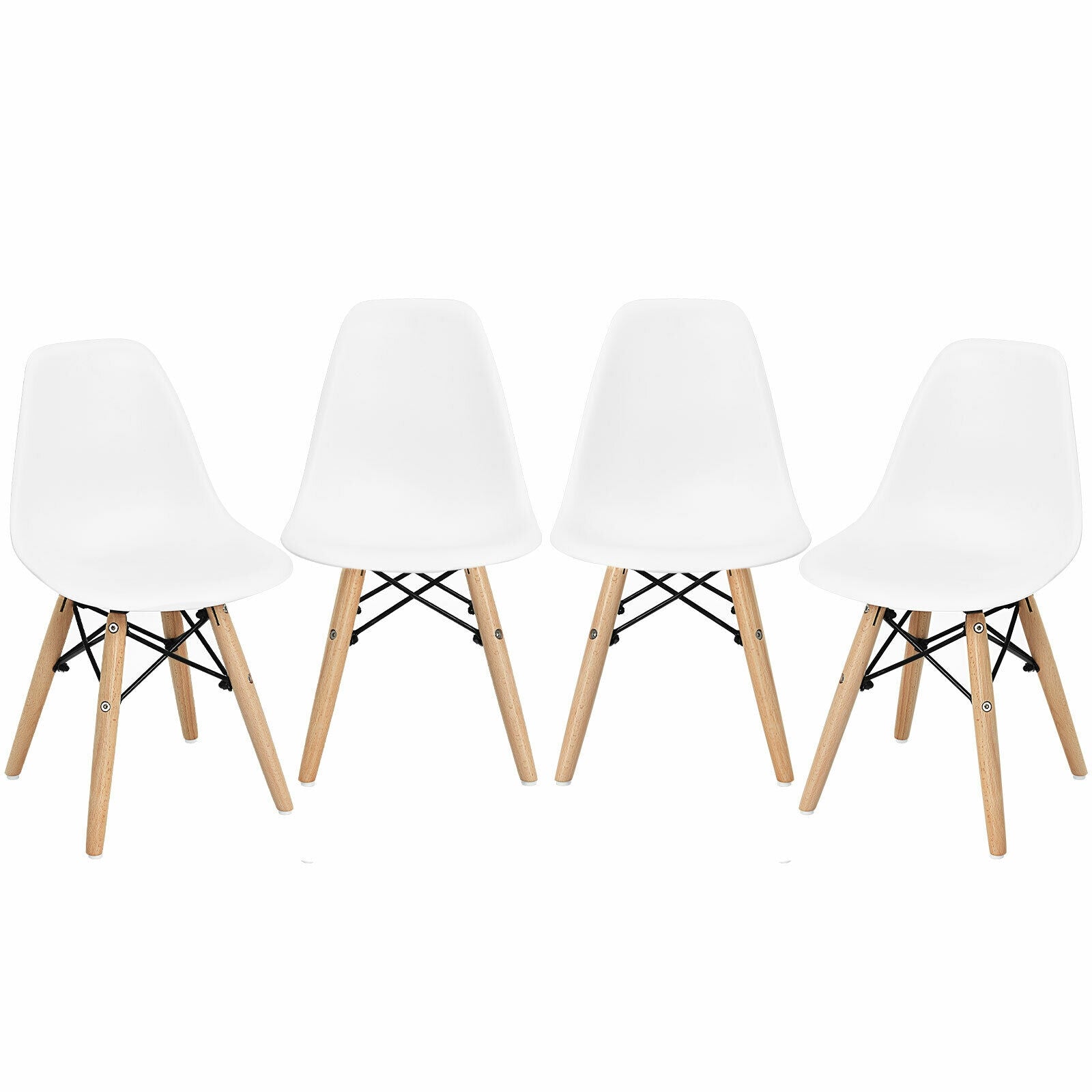 Medieval Style Children Chair Set, 4 Pieces, Wood Legs, White Kids Chairs & Seating at Gallery Canada