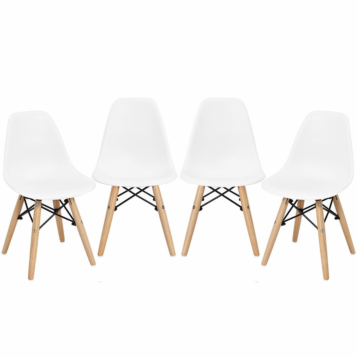 Medieval Style Children Chair Set, 4 Pieces, Wood Legs, White Kids Chairs & Seating at Gallery Canada